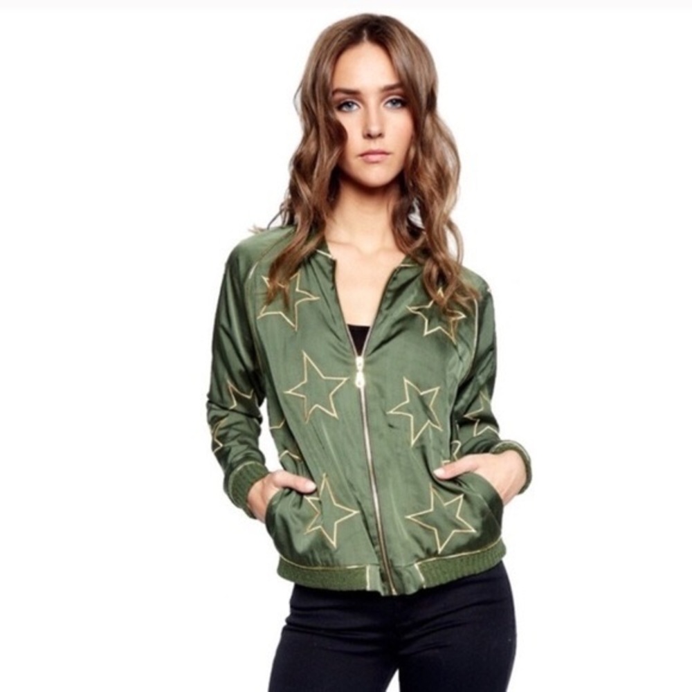 Lauren Moshi Green with Gold Stars Jacket